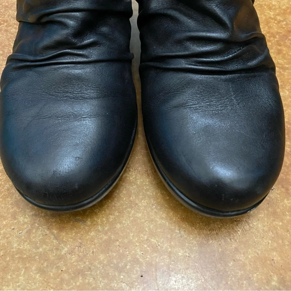 Dansko Heeled Boots Black Runched Buffy Zip Ankle Size EU41 US10 - Picture 8 of 15